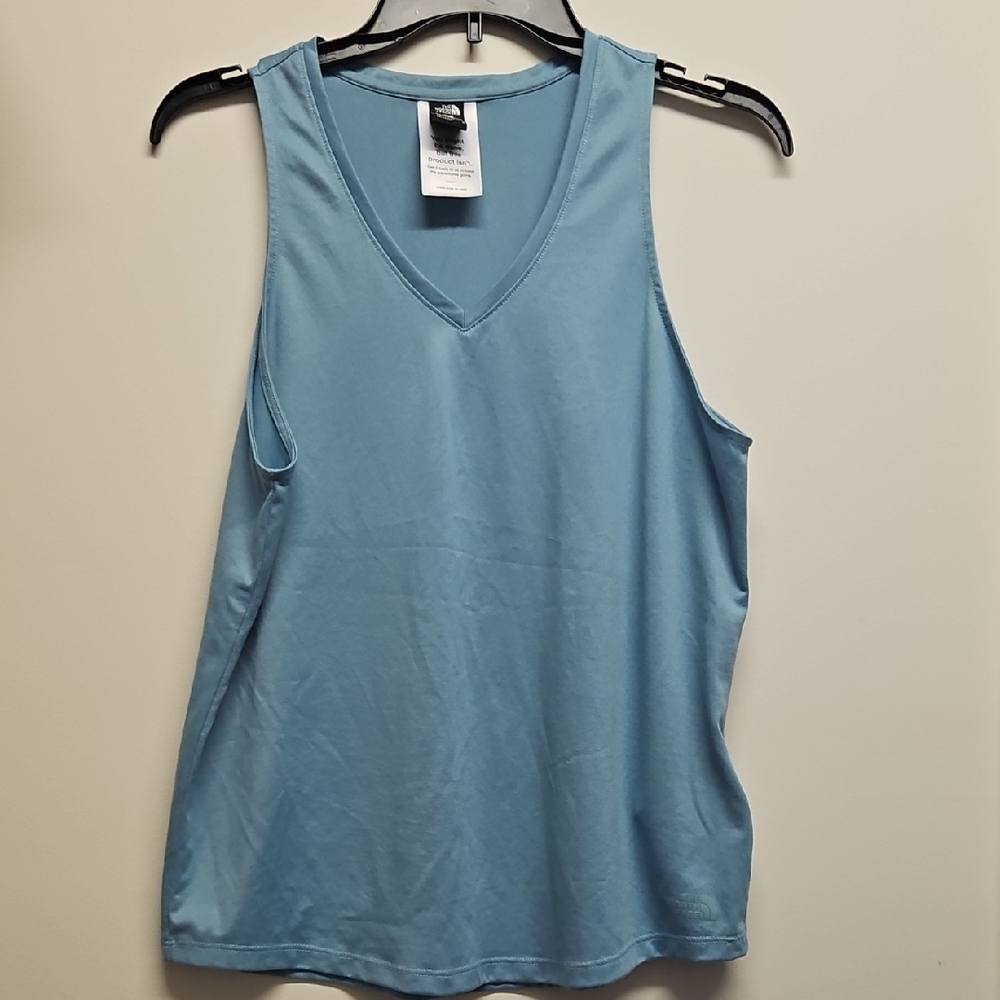 The North Face Light Blue V-Neck Athletic Tank Top